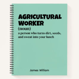 Cuaderno Humor de trabajador agrícola