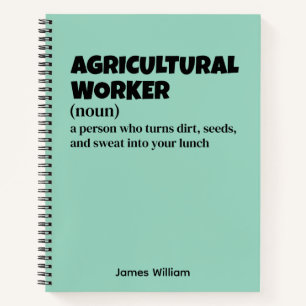 Cuaderno Humor de trabajador agrícola
