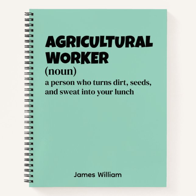 Cuaderno Humor de trabajador agrícola (Anverso)