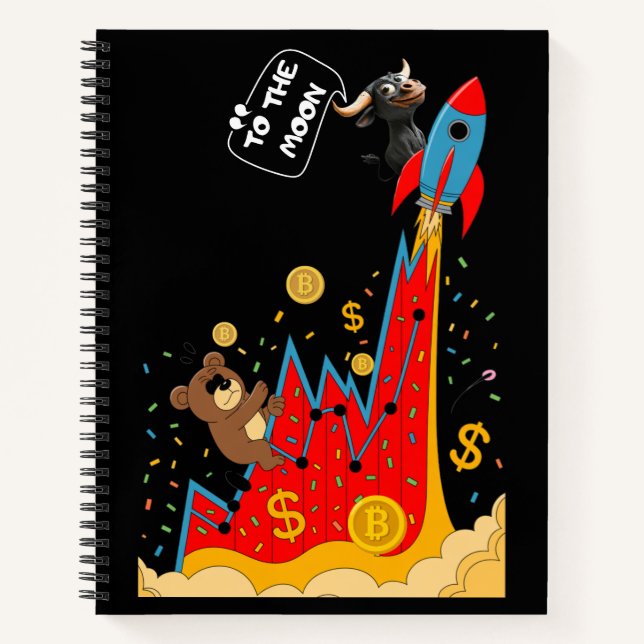 Cuaderno Humor del mercado de criptomonedas y acciones (Anverso)