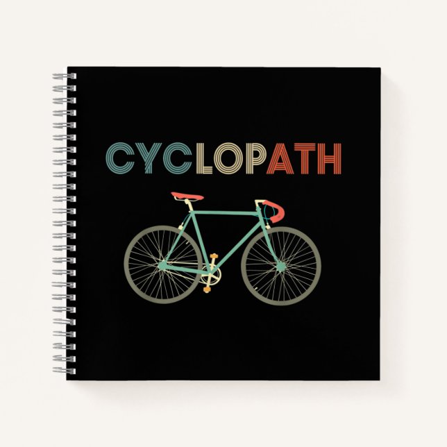 Cuaderno Humor divertido ciclista de bicicleta Cyclopath (Anverso)