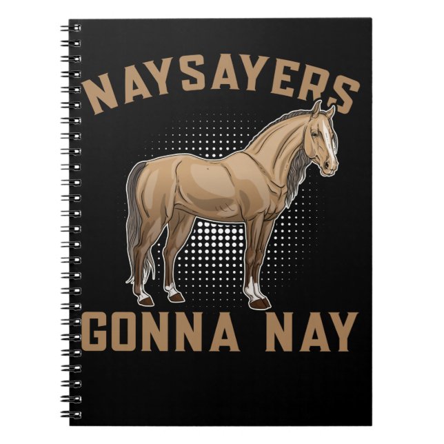 Cuaderno Humor divertido de caballos montando amor a Pony (Frente)