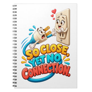 Cuaderno Humor Divertido de Enchufe y Toma de Corriente