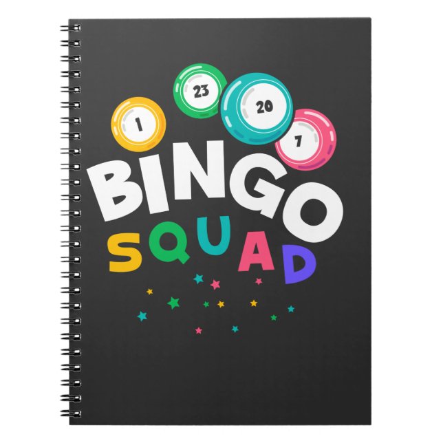 Cuaderno Humor divertido de juego de equipo de Bingo (Frente)
