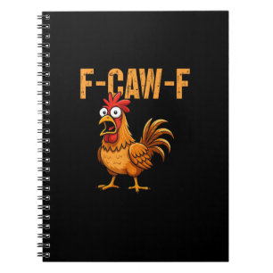 Cuaderno Humor Divertido de Pollo F-Caw-F Cita Gallo Meme D