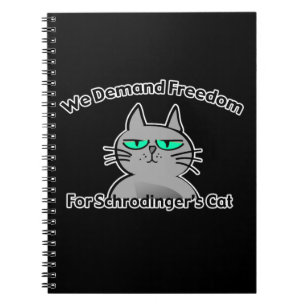 Cuaderno Humor divertido del friki del gato de Schrodinger