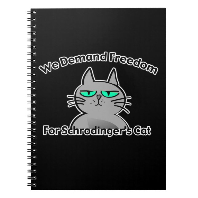 Cuaderno Humor divertido del friki del gato de Schrodinger (Frente)