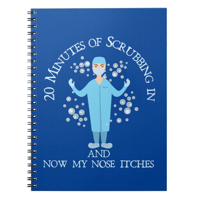 Cuaderno Humor en la sala de operaciones de las burbujas de (Frente)