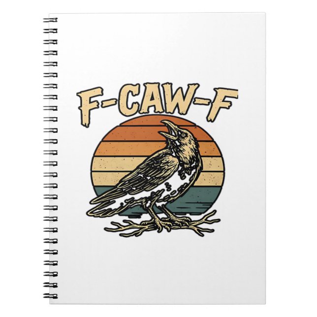 Cuaderno Humor Gótico F Graznido F Gracioso Cuervo Estilo C (Frente)