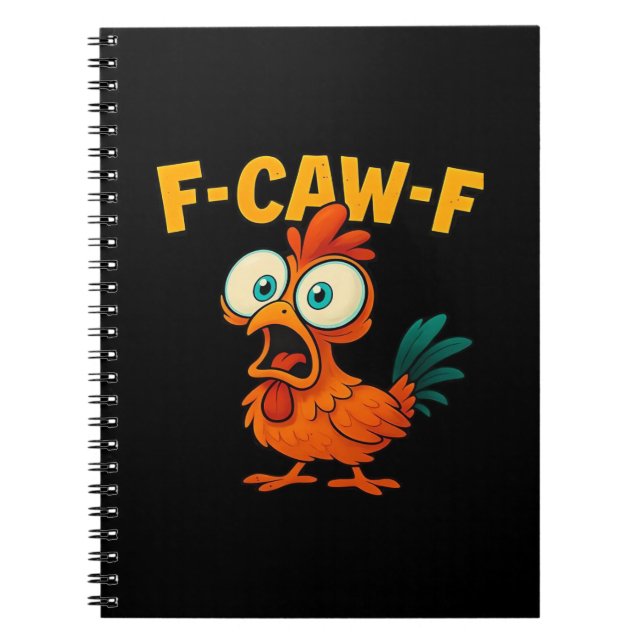 Cuaderno Humor Gracioso Cuervo F-Caw-F Gótico (Frente)