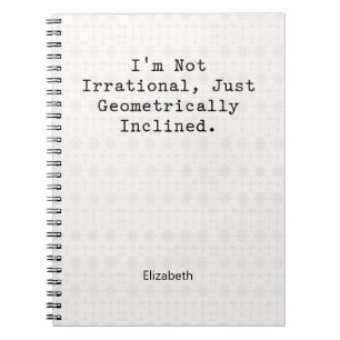 Cuaderno Humor matemático no irracional geométricamente inc