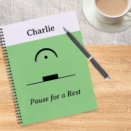 Cuaderno Humor musical pausa para descansar graciosa person