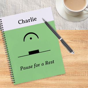 Cuaderno Humor musical Pausa para descansar Personalizado d