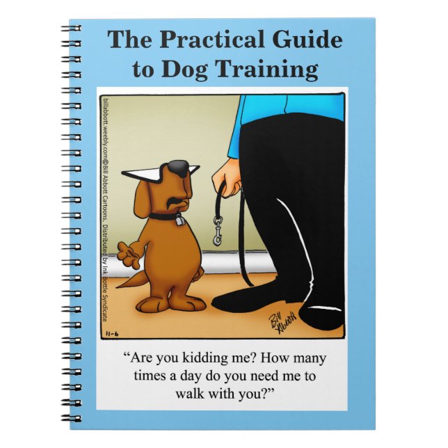 Cuaderno Humor para entrenamiento de perros divertidos (Frente)