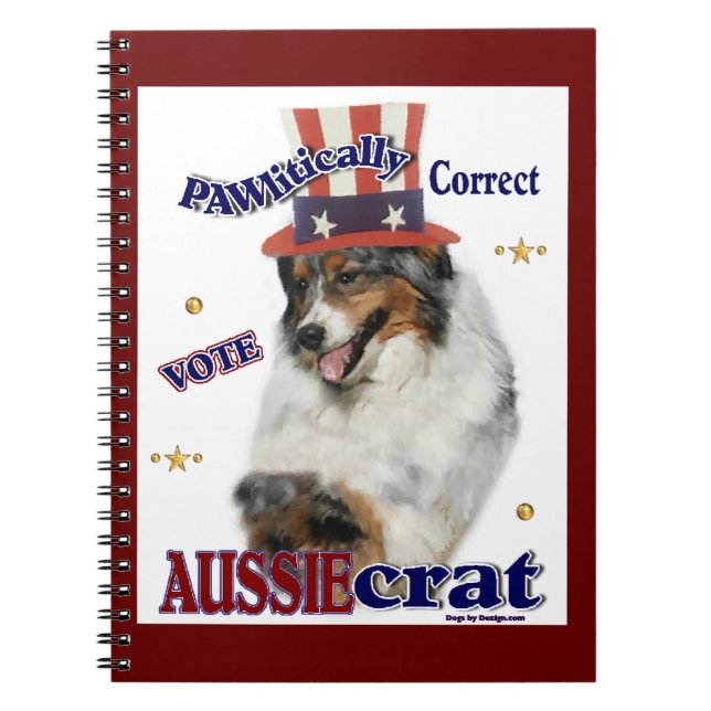 Cuaderno Humor político pastor australiano (Frente)