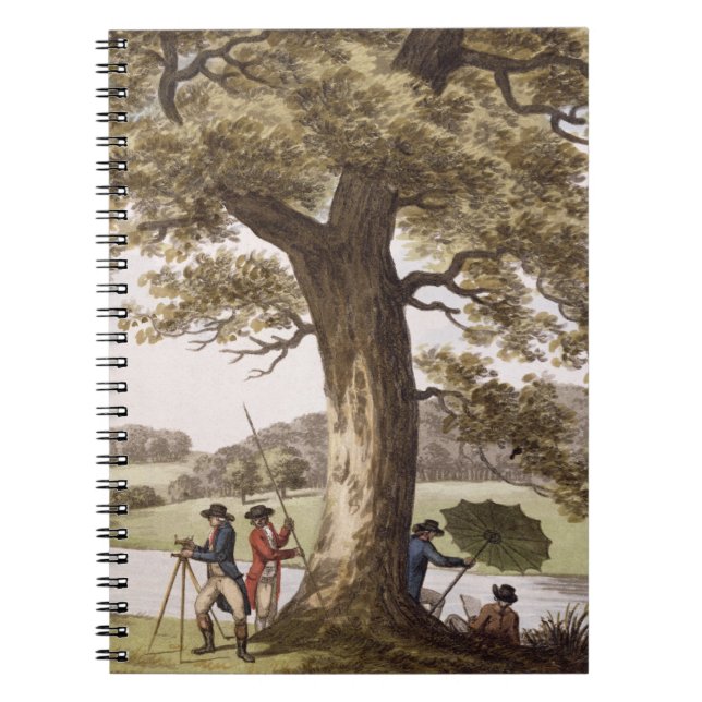 Cuaderno Humphrey Repton que examina con un teodolito (Frente)