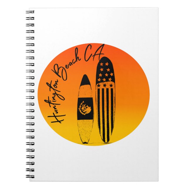 Cuaderno Huntington Beach Surfboards y Sunsets (Frente)