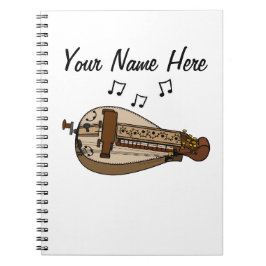 Cuaderno Hurdy Gurdy Personalizado de Maestra de Música Fol