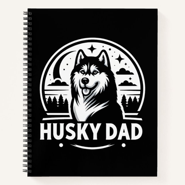 Cuaderno Husky Dad Gige Dog Owner Siberian Huskies Padre (Anverso)