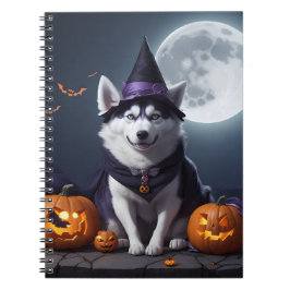 Cuaderno Husky Dog Halloween Adventure Moonlit Magic Spooky