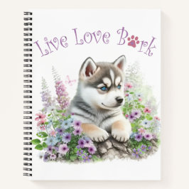 Cuaderno Husky Dog Mom Floral