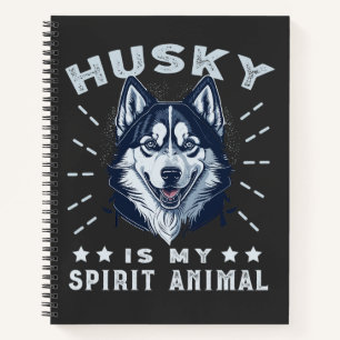 Cuaderno Husky Es Mi Espíritu Animal Majestic Husky Dog