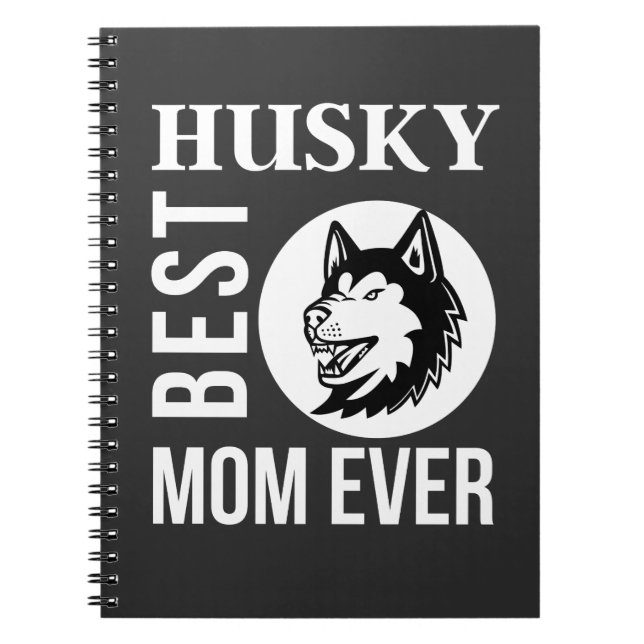 Cuaderno Husky Mom, Perro Mom, Husky Gift (Frente)
