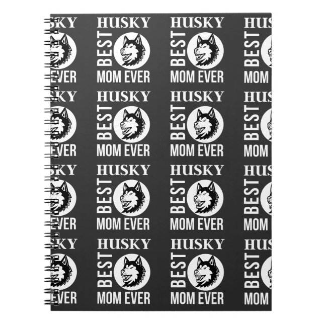 Cuaderno Husky Mom, Perro Mom, Husky Gift (Frente)
