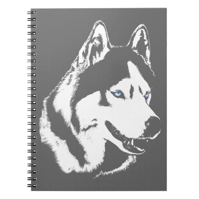 Cuaderno Husky Notebook: Regalos y libros siberianos Husky (Frente)