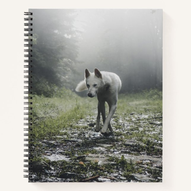 Cuaderno Husky Siberiano Blanco (Anverso)