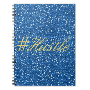 Cuaderno Hustle Faux Blue Purpurina Design