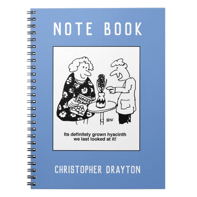 Cuaderno Hyacinth House Plant Pun Personalizado (Frente)