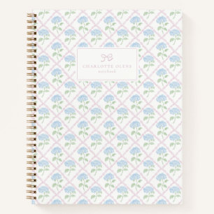 Cuaderno Hydrangea azul, abuelo millennial Cottagecore