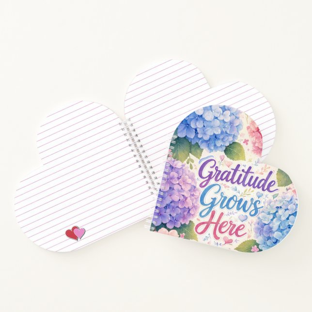 Cuaderno Hydrangea : La gratitud crece aquí (Interior)
