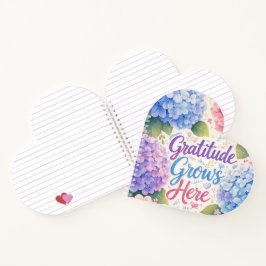 Cuaderno Hydrangea : La gratitud crece aquí