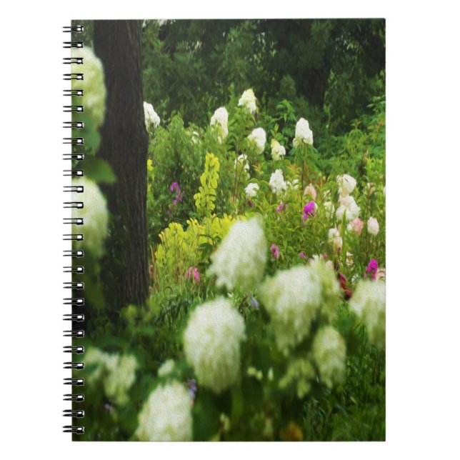Cuaderno Hydrangeas Limelight en Mi Jardín Rubio (Frente)