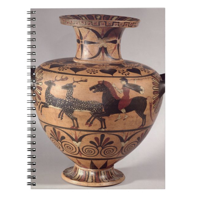 Cuaderno Hydria, cazando escena, Griego arcaico, figura (Frente)