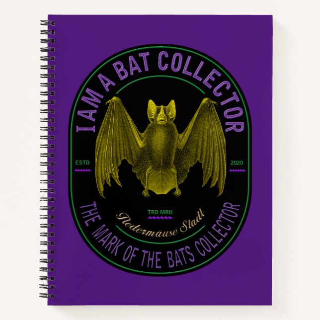 Cuaderno I am a bat collector (Anverso)