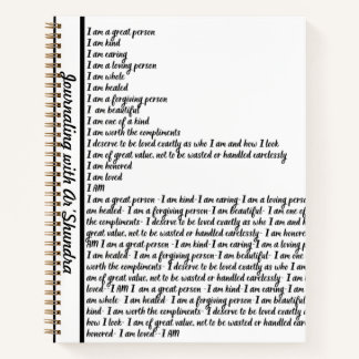 Cuaderno I AM AFFIRMATION Spiral Notebook