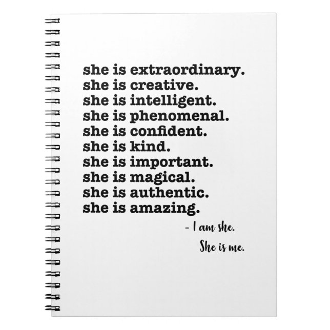 Cuaderno I am She. She is Me. (Frente)