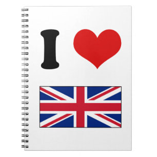 Cuaderno I bandera británica BRITÁNICA de Union Jack del am