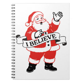 Cuaderno I Believe in Santa - Vintage Art