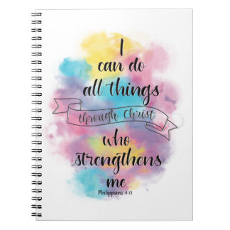 Cuaderno I can do all things through Christ 