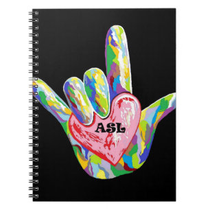 Cuaderno I corazón ASL
