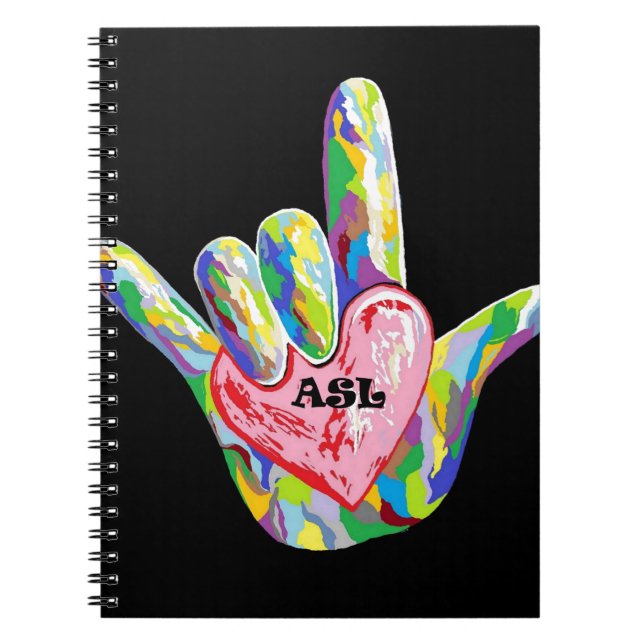 Cuaderno I corazón ASL (Frente)