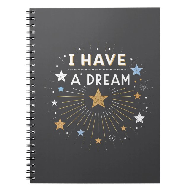 Cuaderno I Have a Dream Inspirational Starburst Art (Frente)