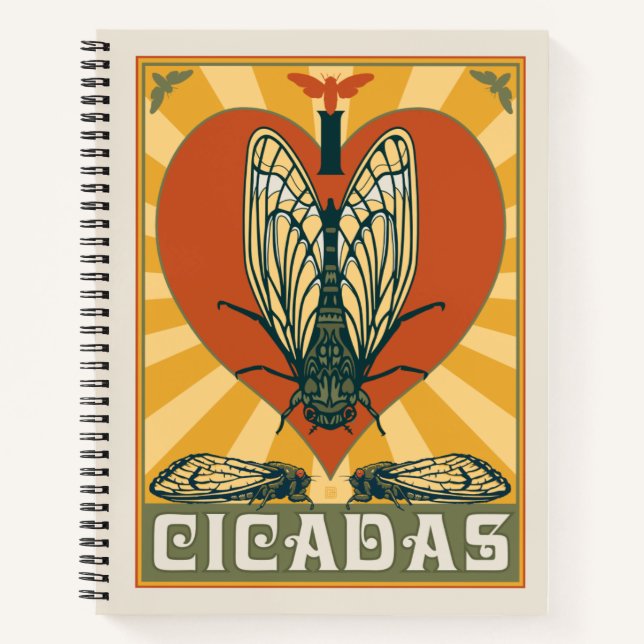 Cuaderno I Heart Cicadas (Anverso)