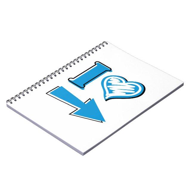 Cuaderno I Heart - Flecha azul (Lado Izquierdo)