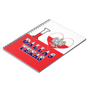 Cuaderno I Heart Love Dallas Texas