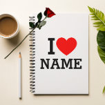Cuaderno I Heart Name<br><div class="desc">Write your desired Name or Text on the name Section.</div>